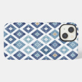 Boho Chic Modern Rhombus iPhoneケース (裏面横)