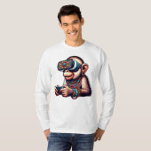 Boho Chic Monkey:トレンディー、動物芸術的のTee Tシャツ (正面フル)