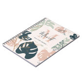 Boho Chic Monogram Name Self-気に Journal ノートブック (左側)