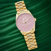 Boho Chic Monogram Personalized Wedding Anniversar 腕時計