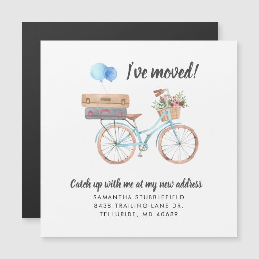 Boho Chic Moving Addressのお知らせを移動 (正面/裏面)