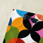 BOHO Chic Pattern Vibrant Mid Century Modern Name  ビーチタオル (インサイチュ)
