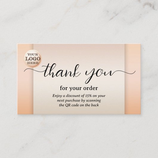 Boho Chic Photoご注文ありがとうございます 名刺 (正面)