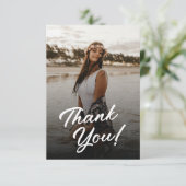 Boho Chic Photo誕生日Thank You サンキューカード (スタンド正面)