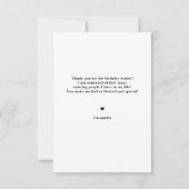 Boho Chic Photo誕生日Thank You サンキューカード (裏面)