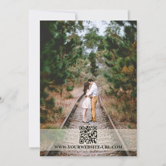 Boho Chic Photo Wine Themed Save the Date Card 招待状 (裏面)