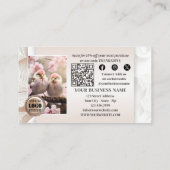 Boho Chic QRコード写真ご注文ありがとうございます 名刺 (裏面)