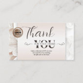 Boho Chic QRコード写真ご注文ありがとうございます 名刺 (正面)