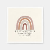 Boho Chic Rainbow Baby Shower for All スタンダードカクテルナプキン (正面)