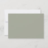 Boho Chic Sage Green Mail InとQRコード 出欠カード (裏面)