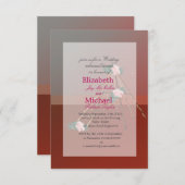 Boho Chic Teepee / Tipiのリハ結婚ーサルディナー 招待状 (正面/裏面)