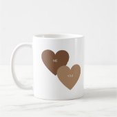 Boho Chic Terracottaバレンタインデーのカップルの写真 コーヒーマグカップ (左)