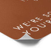 Boho Chic Terracotta DIY Wedding Welcome Timeline ポスター (角)