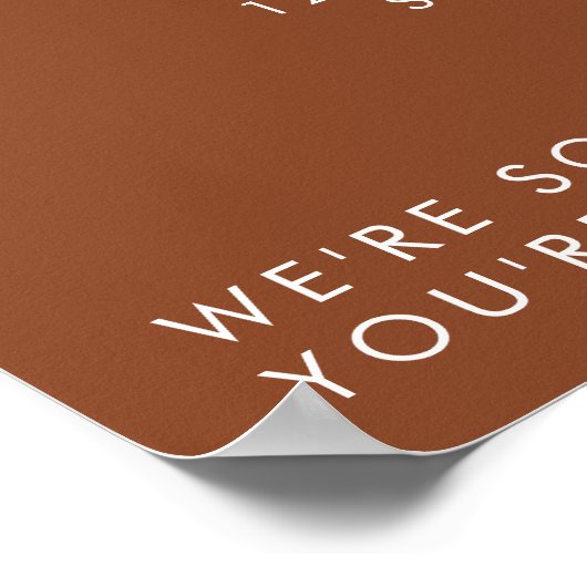 Boho Chic Terracotta DIY Wedding Welcome Timeline ポスター (角)