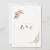 Boho Chic Wedding Invitation Pampas Grass 招待状 (裏面)
