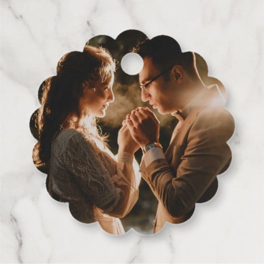 Boho Chic Wedding with Beige Flowers フェイバータグ (裏面)