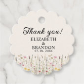 Boho Chic Wedding with Beige Flowers フェイバータグ (正面)