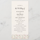 Boho Chic Wedding with Beige Flowers プログラム (正面)