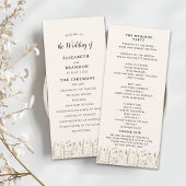 Boho Chic Wedding with Beige Flowers プログラム