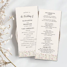 Boho Chic Wedding with Beige Flowers プログラム