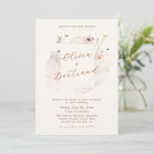 Boho Chic Wildflower Minimalist Garden Wedding 招待状 (スタンド正面)
