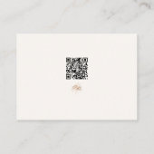 Boho Chic Wildflower Minimalist QR code Wedding エンクロージャーカード (裏面)