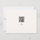 Boho Chic Wildflower QR Code Wedding 出欠カード (裏面)