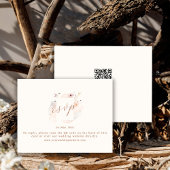 Boho Chic Wildflower QR Code Wedding 出欠カード