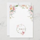 Boho Chic Wildflower Spring Garden Wedding 招待状 (裏面)