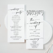 Boho Chic Wildflower Tea Length Wedding プログラム