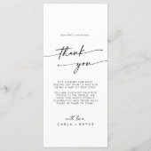 Boho Chic Wildflower Thank You and Wedding メニュー (裏面)