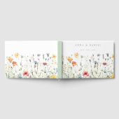 Boho Chic Wildflower Wedding ゲストブック (全面)