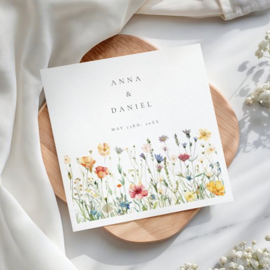 Boho Chic Wildflower Wedding スタンダードカクテルナプキン