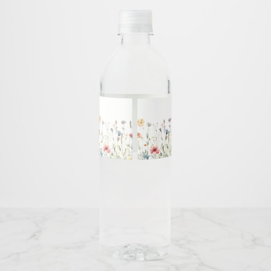 Boho Chic Wildflower Wedding ペットボトルラベル (裏面)