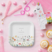 Boho Chic Wildflower Wedding ペーパープレート (パーティー)