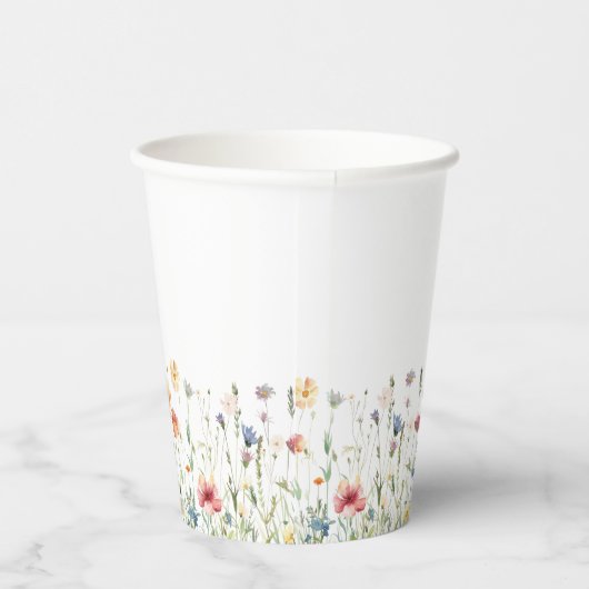 Boho Chic Wildflower Wedding 紙コップ (右)