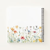 Boho Chic Wildflower Wedding Guest Book ノートブック (裏面)