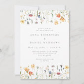 Boho Chic Wildflower Wedding Invitation 招待状 (正面)