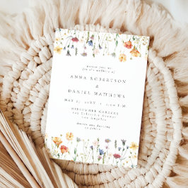 Boho Chic Wildflower Wedding Invitation 招待状
