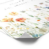 Boho Chic Wildflower Wedding Welcome ポスター (角)