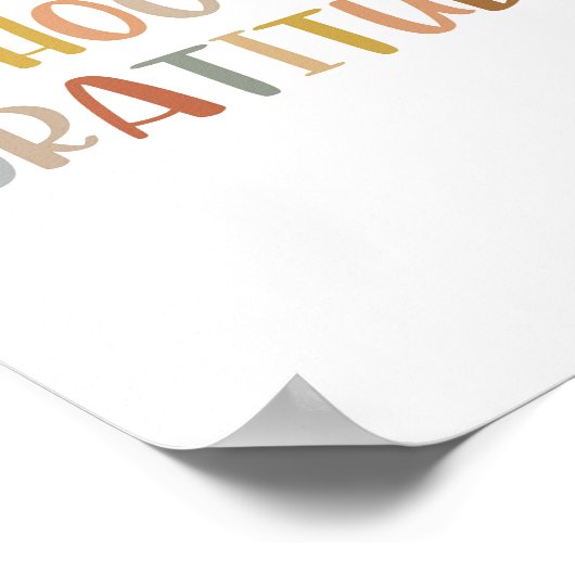 Boho Choose感謝ポスター ポスター (角)