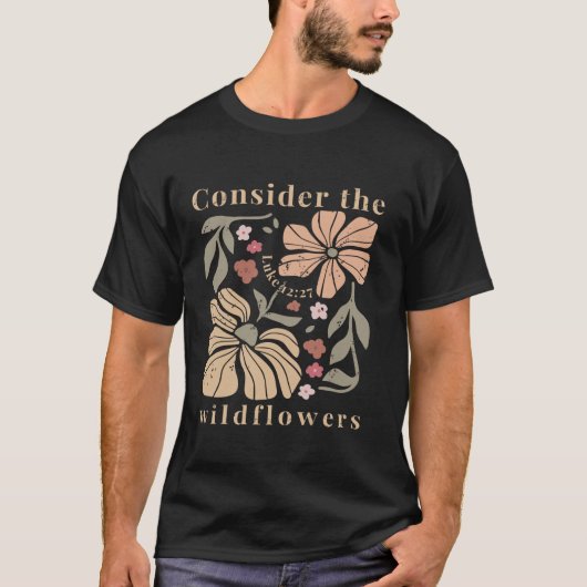 Boho Christian野花の夏の風土を考える Tシャツ (正面)