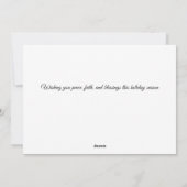 Boho Christian Walk by Faith Bible Verse Floral シーズンカード (裏面)