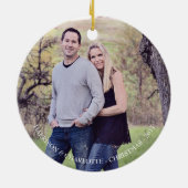 Boho Christmas フランスの Reindeer Joyaux Noel写真 セラミックオーナメント (裏面)