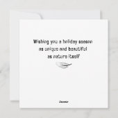 Boho Christmas Deer Non Photo Christmas Card Flat シーズンカード (裏面)