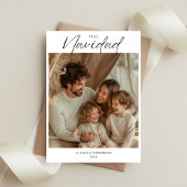 Boho Christmas Feliz Navidad家族写真 シーズンカード