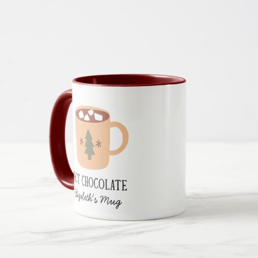 Boho Christmas Mug Hot Chocolate Mug マグカップ (正面左)
