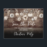 Boho Christmas Party Save the Date Postcard ポストカード<br><div class="desc">Fun watercolor Christmas design. All text is adjustable and easy to change for your own party needs. Save the Date family Christmas party postcards.</div>