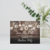 Boho Christmas Party Save the Date Postcard ポストカード (スタンド正面)