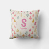 Boho Christmas Tree pillow – Custom Name gift クッション (裏面)